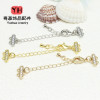 14k Gold-filled Color-preserving Zirconium Double-row Lobster Clasp Tail Chain Bracelet