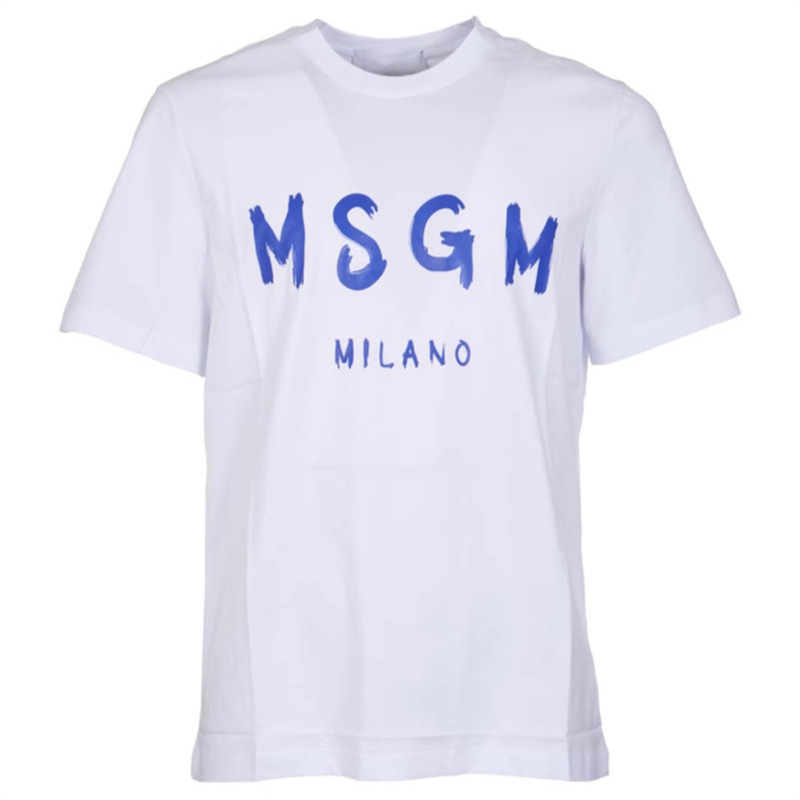 Autumn T-shirt Half-sleeve Top Base Shirt Letter Couple Print 24 Men and Women Short