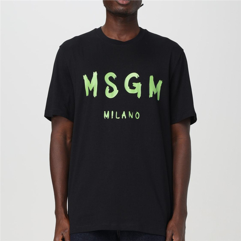 Autumn T-shirt Half-sleeve Top Base Shirt Letter Couple Print 24 Men and Women Short