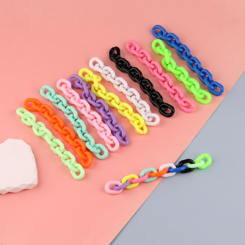 19*14mm Colorful Glossy U-shaped Chain Buckle Oval Opening Connecting Diy Handmade Bag