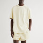 Cotton T-shirt Brand Season Flocking High Street Eighth Print Double Line