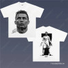Cotton Cristiano Ronaldo Portrait Print Pattern Short Sleeve