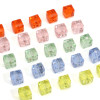6/8mm Glass Crystal Transparent Three-dimensional Square Beads Handmade Diy Bracelet