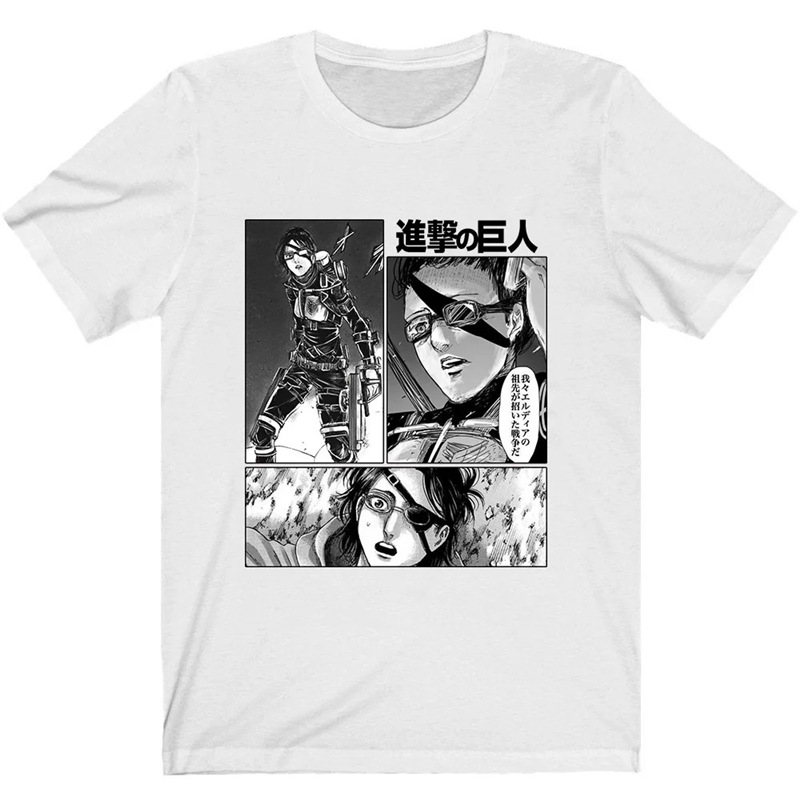 Cotton Tjapanese Anime Attack on Titan Graphic Print T Shirt
