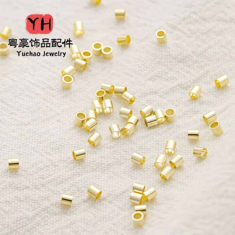 14k Gold-coated Positioning Beads Handmade Diy Jewelry Accessories Material Steel Wire