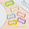 Colored Small Bone Painted Spring Buckle Keychain Pet Jewelry Accessories Diy Handmade