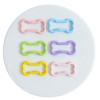Colored Small Bone Painted Spring Buckle Keychain Pet Jewelry Accessories Diy Handmade