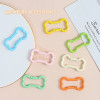 Colored Small Bone Painted Spring Buckle Keychain Pet Jewelry Accessories Diy Handmade