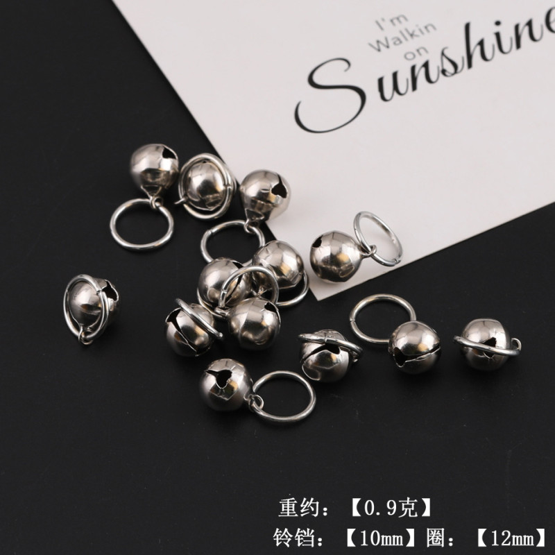 10mm Stainless Steel Bell Ring Pendant Diy Handmade Bracelet Jewelry Accessories Materials