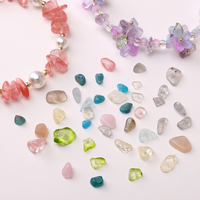 Glass Imitation Natural Crushed Stone Beads Loose Handmade Diy Irregular Beaded Bracelet
