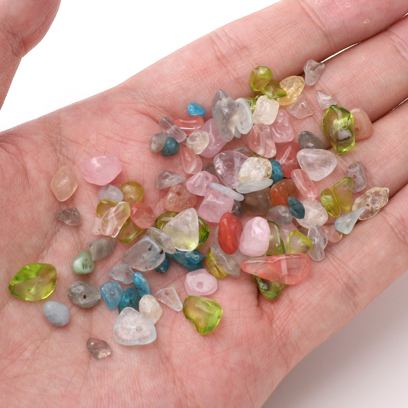 Glass Imitation Natural Crushed Stone Beads Loose Handmade Diy Irregular Beaded Bracelet