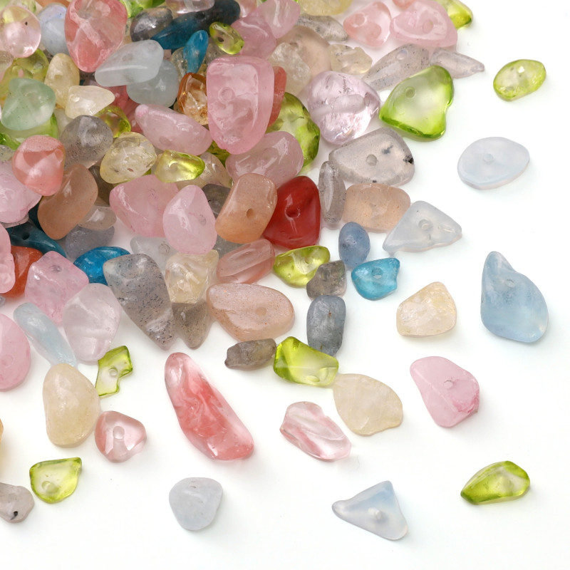 Glass Imitation Natural Crushed Stone Beads Loose Handmade Diy Irregular Beaded Bracelet