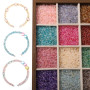 4mm Frosted Gold Glass Rice Beads Hand String Handmade Diy Bracelet Necklace Jewelry