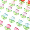 Acrylic Tulips with Flowers and Leaves Beads Loose Handmade Diy Homemade Antique Necklace