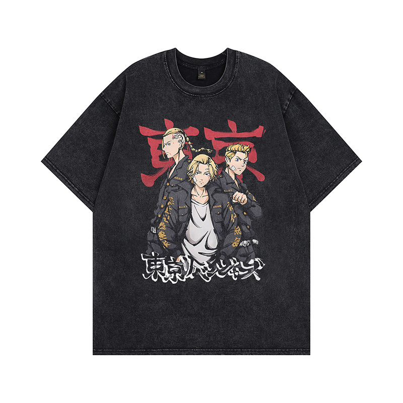 Cotton T-shirt West Coast Old Brand Unisex High Street Couple European and American Style