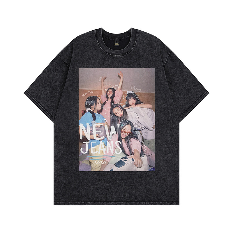 Cotton T-shirt West Coast Old Brand Unisex High Street Couple European and American Style