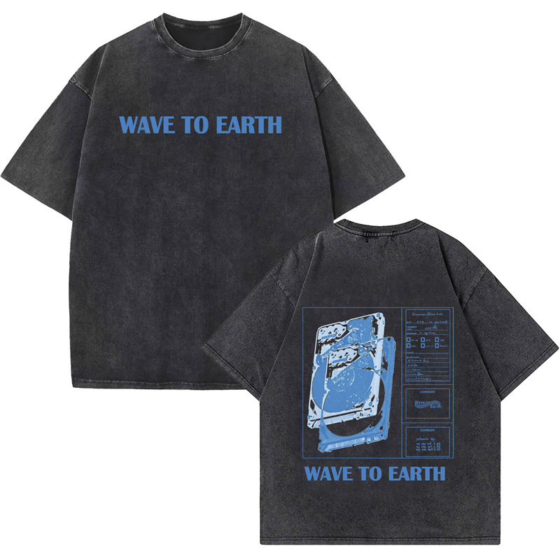 European Code Kpop Band Wave to Earth Tour 2025 Vintage Washed T S