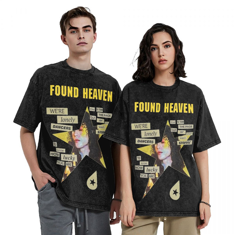 Cotton Tfound Heaven Conan Gray Washed T Shirts Streetwear Hi
