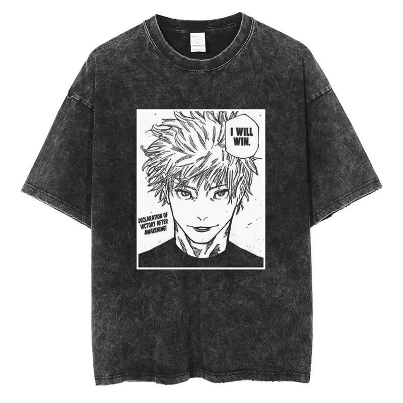 Cotton Tmen Oversized T-shirts Washed Vintage Harajuku T-shir