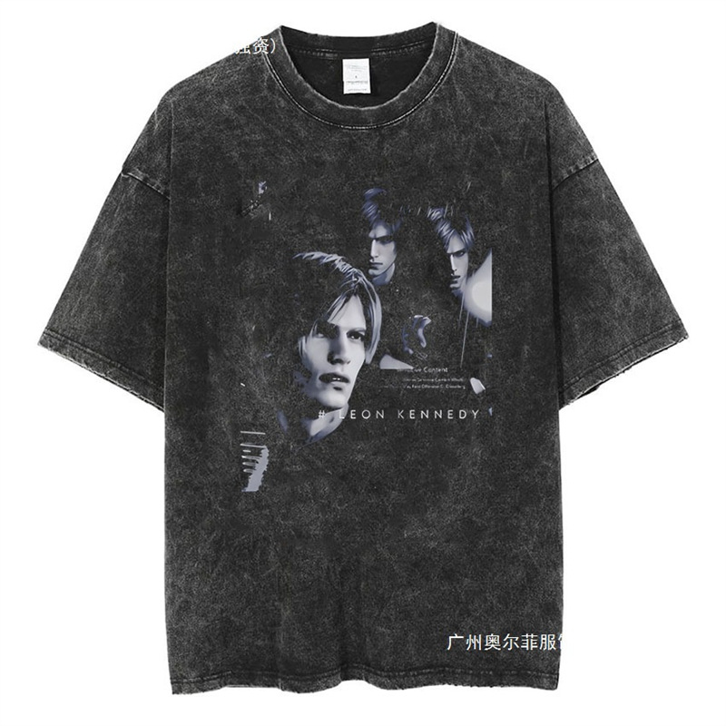 Cotton T2025 New Independent Station Loose and Comfortable Leon S Kennedy Resident Evil