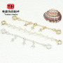 Micro-paved Zircon Tassel Chain Bow Pendant Non-slip Diy Bracelet Necklace Jewelry