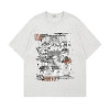 Cotton T-shirt Couple Style American Casual T-shirt Brand Short-sleeved Punk Top Retro