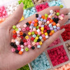 5mm Acrylic Solid Color Three-dimensional Square Beads Loose Handmade Diy Bracelet Mobile