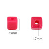 5mm Acrylic Solid Color Three-dimensional Square Beads Loose Handmade Diy Bracelet Mobile