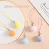 Colorful Sweet Plush Fluff Ball Mobile Phone Rope Diy Handmade Pendant Case Bag Jewelry