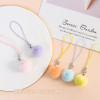 Colorful Sweet Plush Fluff Ball Mobile Phone Rope Diy Handmade Pendant Case Bag Jewelry