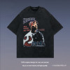 Printed Retro Hip-hop Men's T-shirt Rap Short-sleeve Singer Vintage Washed European Style