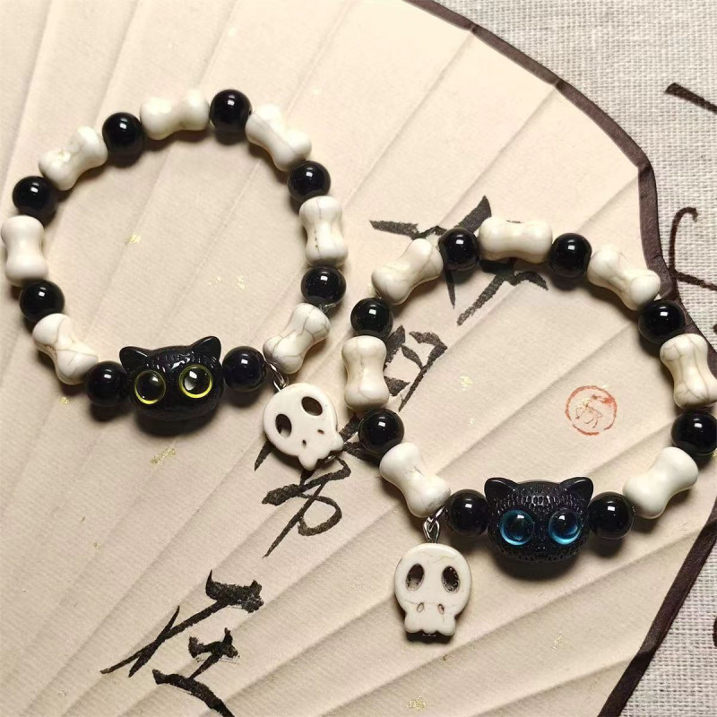 [cheap Deal] Two Worlds Bracelet Lotus Heart Lucky Beaded Niche Ins