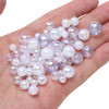 Acrylic Solid Color Transparent Ab Round Beads Handmade Diy Bracelet Necklace Jewelry