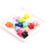 19*23mm Color Solid Five-pointed Star with Hanging Holes Loose Beads Diy Handmade