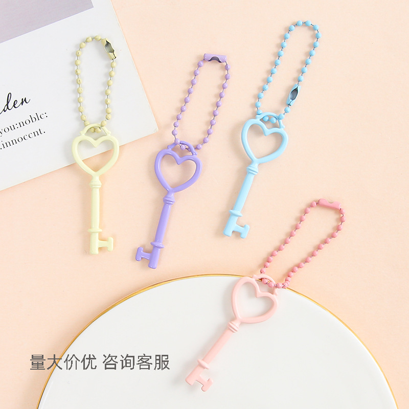 Creative Ins Alloy Love Key Bead Chain Versatile Bag Key Bestie Couple Gift Pendant