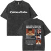 Cotton Twashed Vintage Rapper Quevedo Tour 2025 T Shirts Men