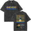 Cotton Twashed Vintage Rapper Quevedo Tour 2025 T Shirts Men