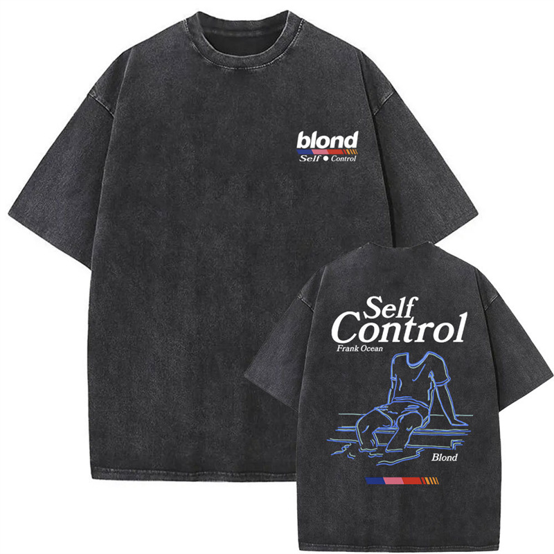 Cotton Twashed Vintage Frank Hip Hop Tshirt Ocean Oversized T