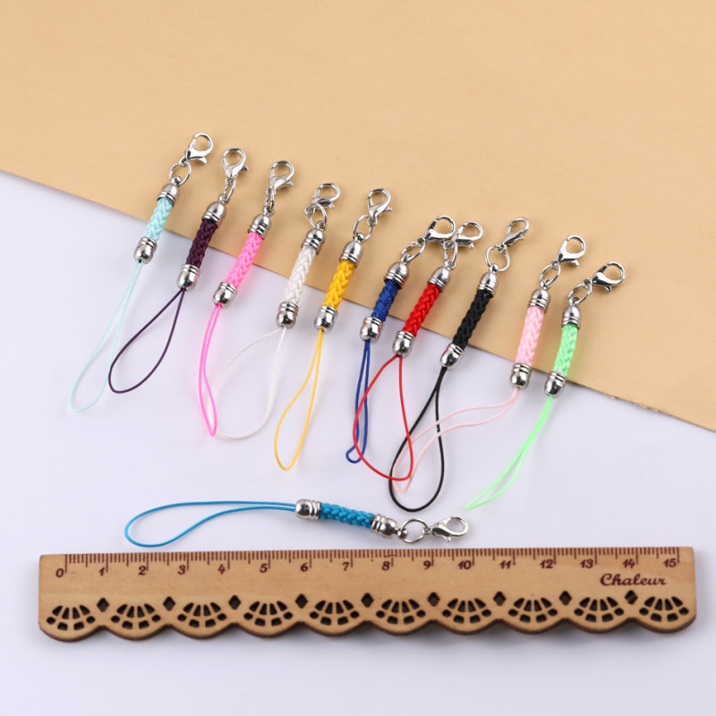 Colorful Pagoda Braided Rope Mobile Phone with Lobster Buckle Diy Material Jewelry