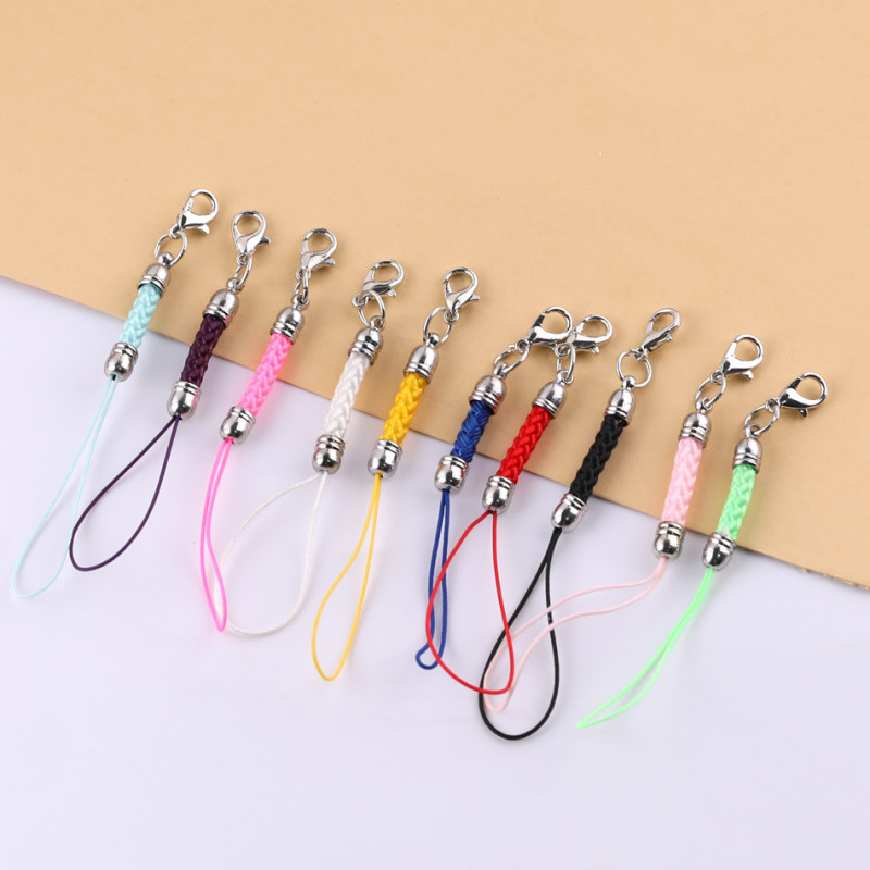 Colorful Pagoda Braided Rope Mobile Phone with Lobster Buckle Diy Material Jewelry