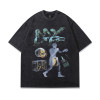 High Street Short-sleeve Large American Style 230g Unisex Printed Vintage T-shirt Gangsta