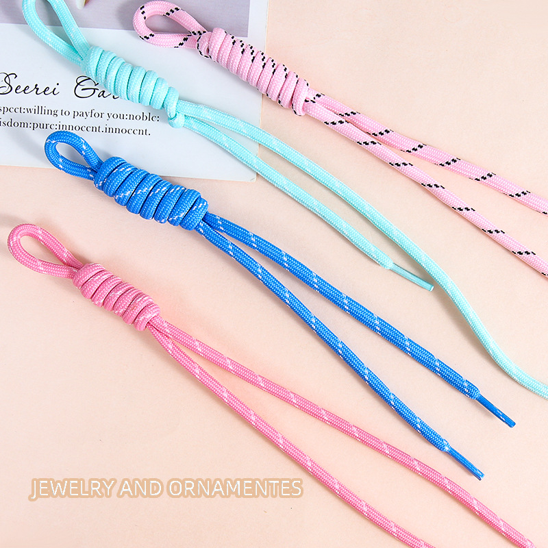 Personalized Ins Trend Colorful Lace Double-strand Rope Pendant Diy Handmade Bag Mobile