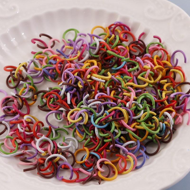 1*10 1.2*10mm Metal Painted Color Open Hoop Iron Diy Handmade Connecting Ring Jewelry