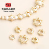 14k Gold-filled, Color-protected, Hollow Six-pointed Star Spacer Beads, Bracelet Set