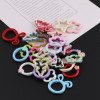 Colorful Paint Double-sided Polka Dot Star Kt Cat Head Spring Buckle Diy Handmade Bag