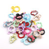 Colorful Paint Double-sided Polka Dot Star Kt Cat Head Spring Buckle Diy Handmade Bag