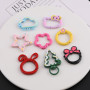 Colorful Paint Double-sided Polka Dot Star Kt Cat Head Spring Buckle Diy Handmade Bag