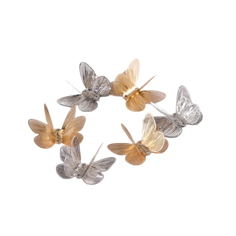 National Style Hollow Three-dimensional Double-layer Butterfly Metal Accessories Diy