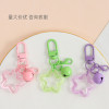 Colorful Transparent Five-pointed Star 14mm Bell Lobster Clasp Door Buckle Keychain
