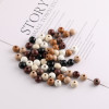 6-16mm Retro Round Wooden Beads Straight Hole Loose Diy Handmade Beaded Bracelet